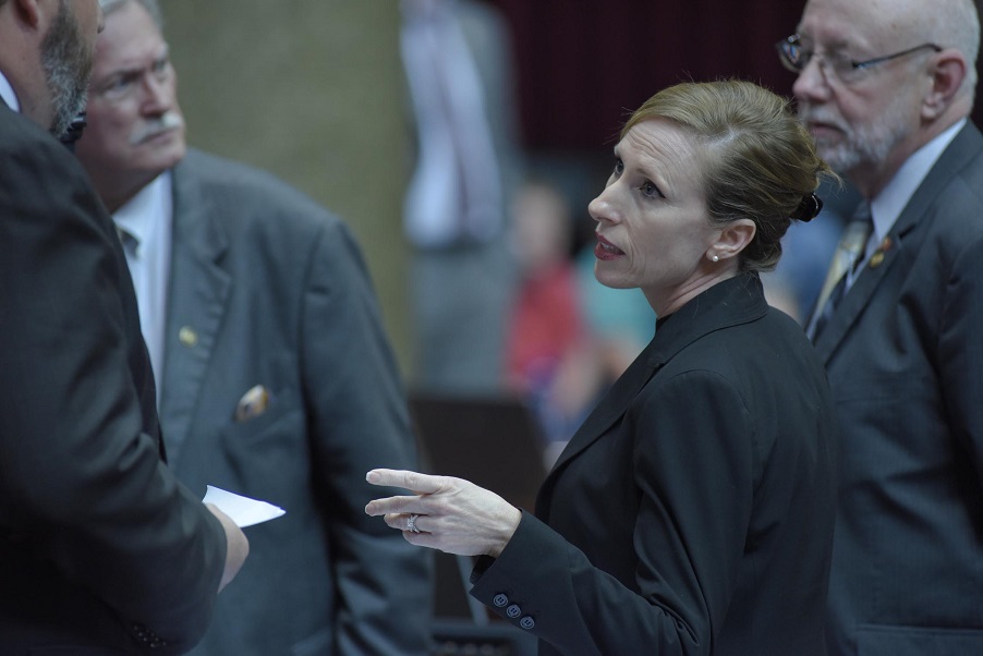 This is the fifth session in which Representative Holly Rehder has sponsored PDMP legislation.  (photo; Tim Bommel, Missouri House Communications)